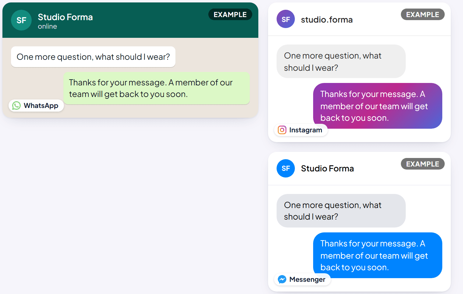 What a customer sees once a conversation hits its daily reply limit